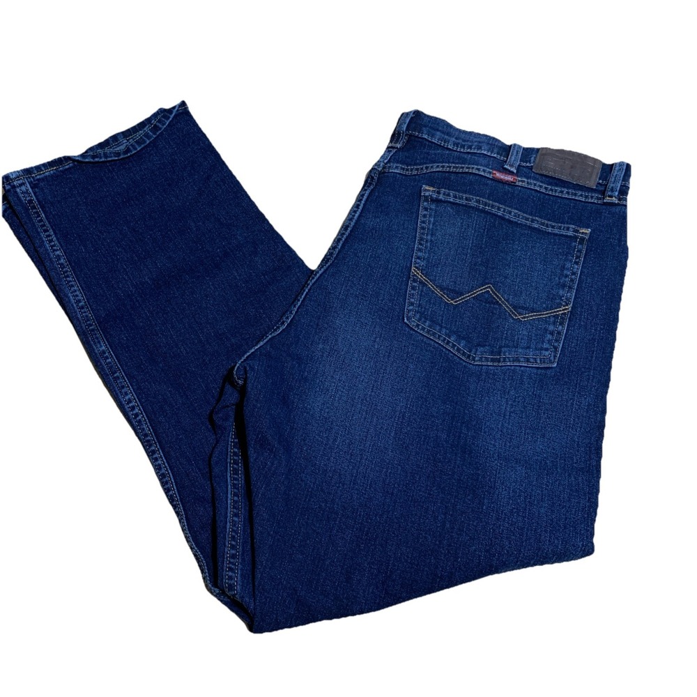 Wrangler Mens Jeans Size 40x30 Denim Straight Fit Medium‎ Wash Blue